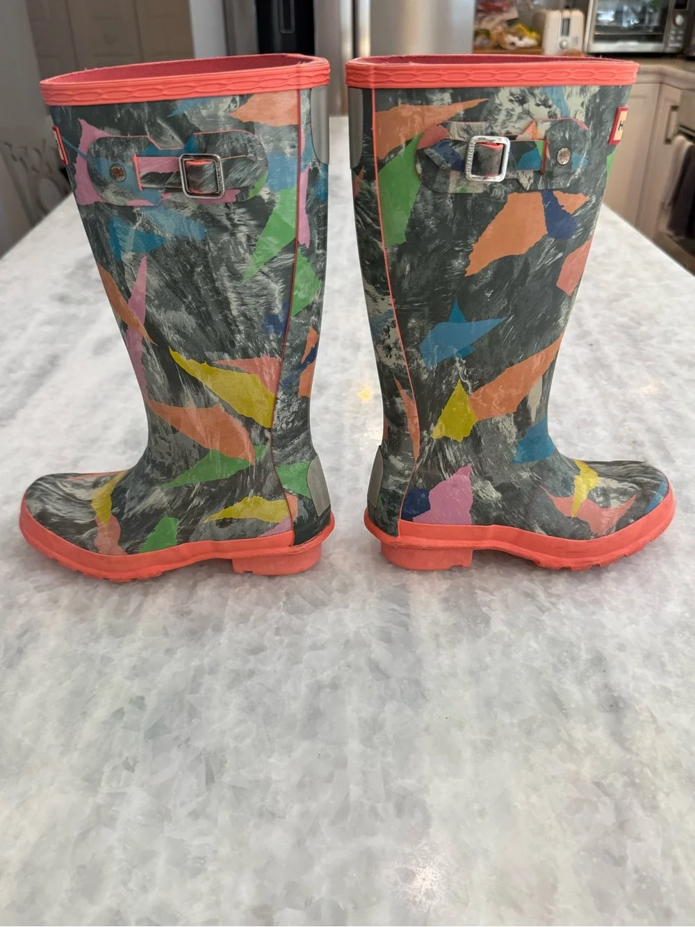 Hunter Kids' Original Storm Multicolor Camo Rain Boots Rhythmic Trim